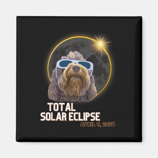 Totality Solar Eclipse Goldendoodle mit Eclipse G Magnet (Vorne)