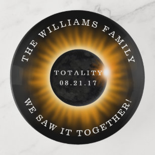 Totality Solar Eclipse Personalisiert Dekoschale