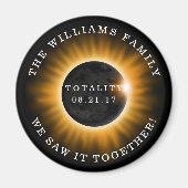 Totality Solar Eclipse Personalisiert Magnet (Vorne)