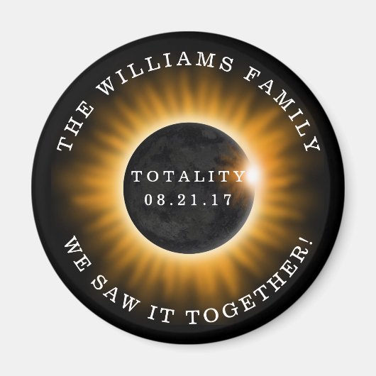 Totality Solar Eclipse Personalisiert Magnet (Vorne)
