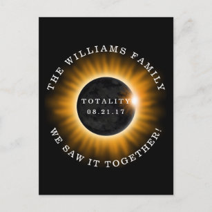 Totality Solar Eclipse Personalisiert Postkarte