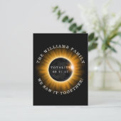 Totality Solar Eclipse Personalisiert Postkarte (Stehend Vorderseite)