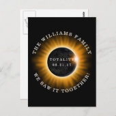 Totality Solar Eclipse Personalisiert Postkarte (Vorne/Hinten)