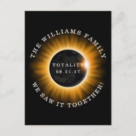 Totality Solar Eclipse Personalisiert Postkarte