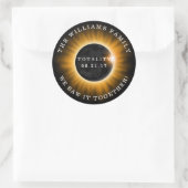 Totality Solar Eclipse Personalisiert Runder Aufkleber (Tasche)