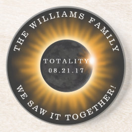 Totality Solar Eclipse Personalisiert Sandstein Untersetzer