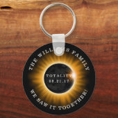 Totality Solar Eclipse Personalisiert Schlüsselanhänger (Vorderseite)