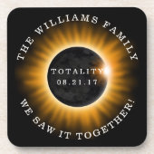 Totality Solar Eclipse Personalisiert Untersetzer (Vorderseite)