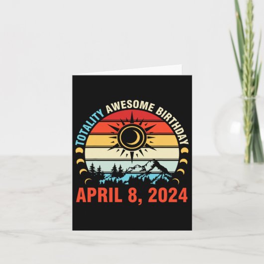 Totality Solar Eclipse Phantastisch Geburtstag 8. Karte (Vorderseite)