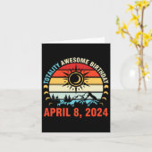 Totality Solar Eclipse Phantastisch Geburtstag 8. Karte (Gelbe Blume)