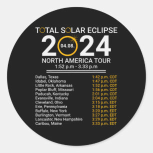 Totality Spring 4.08.24 Gesamt-Solaranlage 2024 Runder Aufkleber