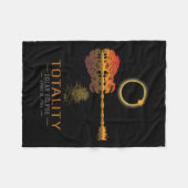Totality Spring 4 08 24 Total Solar Eclipse Gitarr Fleecedecke (Vorderseite (Horizontal))