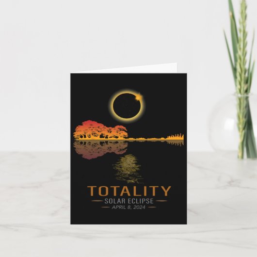 Totality Spring 4 08 24 Total Solar Eclipse Gitarr Karte (Vorderseite)