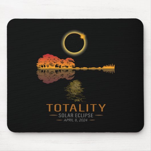 Totality Spring 4 08 24 Total Solar Eclipse Gitarr Mousepad (Vorne)