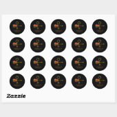 Totality Spring 4 08 24 Total Solar Eclipse Gitarr Runder Aufkleber (Blatt)