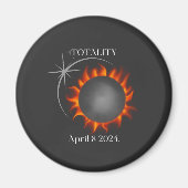 Totality Total Solar Eclipse 2024 USA Magnet (Vorne)