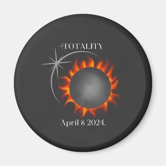 Totality Total Solar Eclipse 2024 USA Magnet (Vorne)