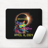Totality Total Solar Eclipse Cat 8. April 2024 Ark Mousepad (Mit Mouse)
