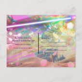 Totally 80er Jahre Helles Fun Heart Party Save the Ankündigungspostkarte (Rückseite)