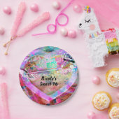 Totally 80's Bright Fun Heart Birthday Party Pappteller (Party)