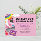 Totally 80's Thema Geburtstag Einladungen (Stehend Vorderseite)