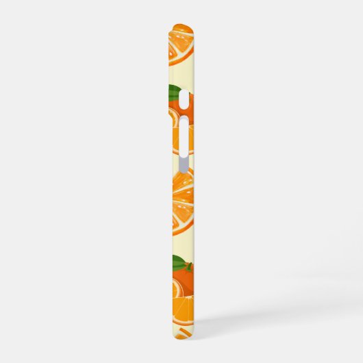 Totally a-pee-ling orange pattern iPhone 16 hülle (Linke Seite)