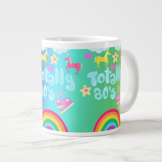 Totally Achtties Regenbogenmotto Jumbo-Tasse (Vorderseite Rechts)