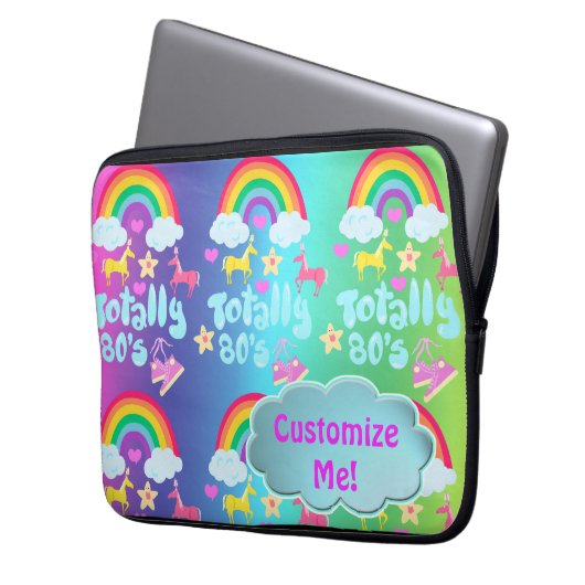 Totally Achtties Regenbogenmotto Laptopschutzhülle (Vorderseite Links)