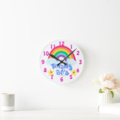 Totally Achtties Regenbogenmotto Runde Wanduhr (Zuhause)
