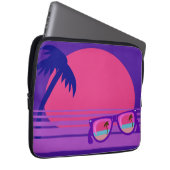Totally Achtzig Phantastisch Lila Sunset Laptopschutzhülle (Vorne Rechts)