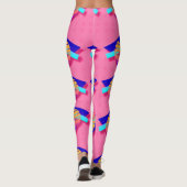 Totally Achtzigers Memphis Neon Dreieck Muster Leggings (Rückseite)
