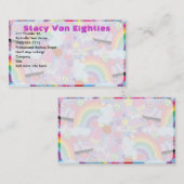 Totally Achtzigs Extreme Fun Kokett Art Liebe Visitenkarte (Vorne/Hinten)