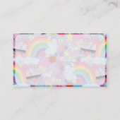 Totally Achtzigs Extreme Fun Kokett Art Liebe Visitenkarte (Rückseite)