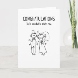 Totally Adults Now Funny Wedding Card Karte
