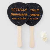 Totally Arkansas 2024 Solar Eclipse Fächer (Vorne und Hinten)