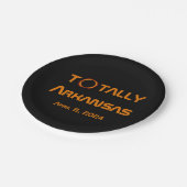 Totally Arkansas 2024 Solar Eclipse Pappteller (Schrägansicht)