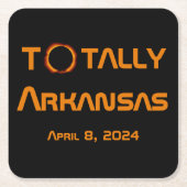 Totally Arkansas 2024 Solar Eclipse Rechteckiger Pappuntersetzer (Vorderseite)