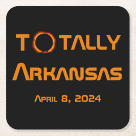 Totally Arkansas 2024 Solar Eclipse Rechteckiger Pappuntersetzer