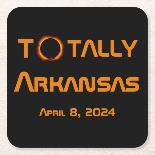 Totally Arkansas 2024 Solar Eclipse Rechteckiger Pappuntersetzer (Vorderseite)