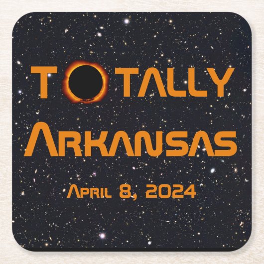 Totally Arkansas 2024 Solar Eclipse Rechteckiger Pappuntersetzer (Vorderseite)