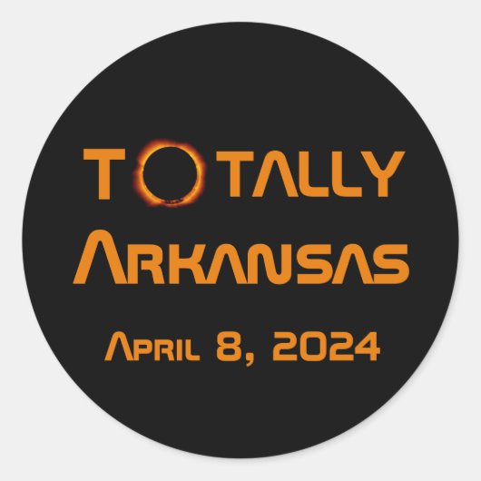 Totally Arkansas 2024 Solar Eclipse Runder Aufkleber (Vorderseite)