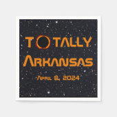 Totally Arkansas 2024 Solar Eclipse Serviette (Vorderseite)