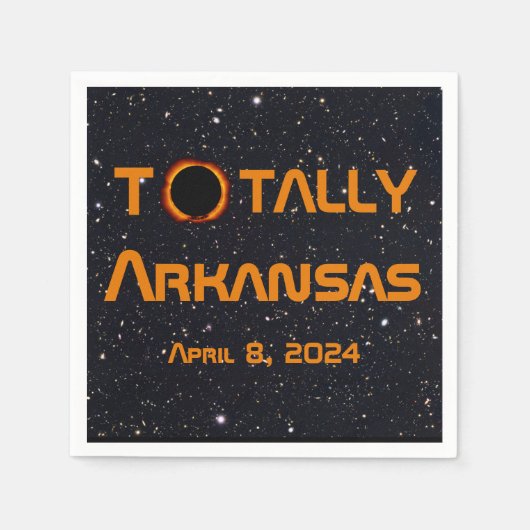 Totally Arkansas 2024 Solar Eclipse Serviette (Vorderseite)