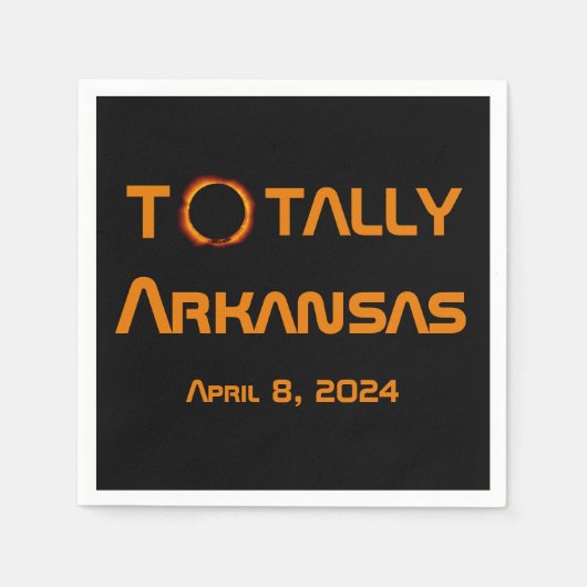Totally Arkansas 2024 Solar Eclipse Serviette (Vorderseite)