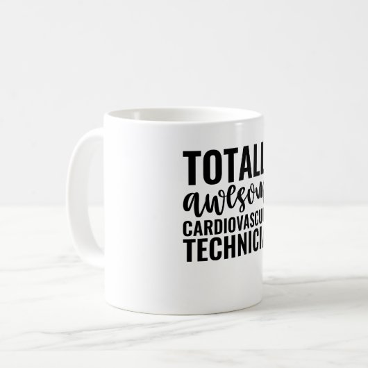 Totally Awesome Cardiovascular Technician Kaffeetasse (Vorderseite Links)