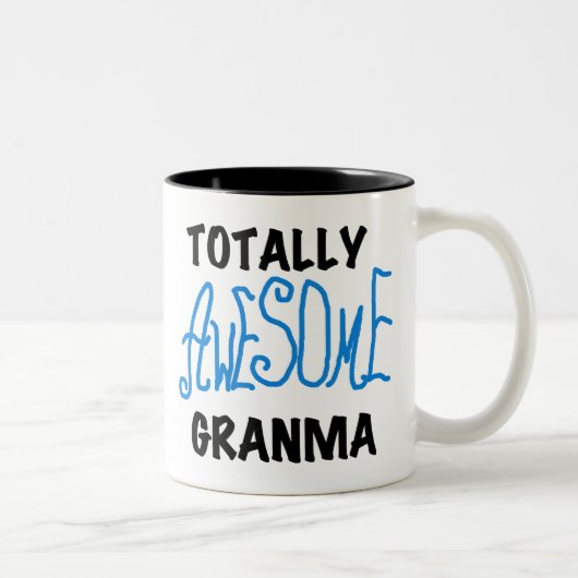 Totally Awesome Granma Blue Tshirts Gifts Zweifarbige Tasse (Rechts)