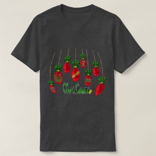 Totally Balls tief in Weihnachts-Cheeks-Design T-Shirt (Design vorne)