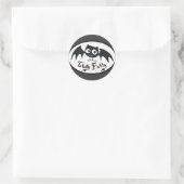 Totally Batty Runder Aufkleber (Tasche)