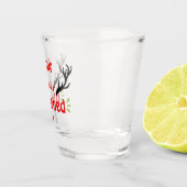 Totally Blitzed Funny Reindeer Weihnachtskauz Schnapsglas (Rechts)