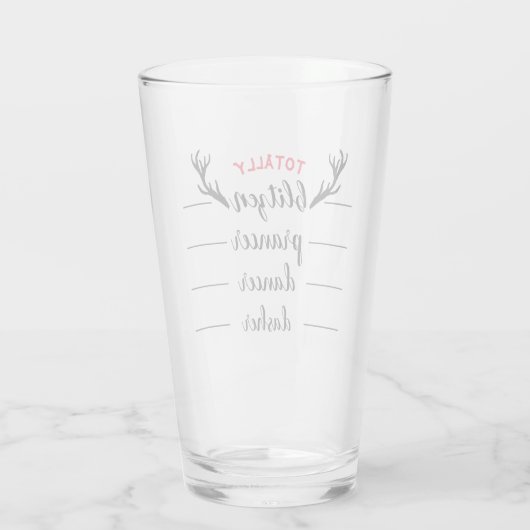 Totally Blitzen Christmas Cheer Beer Glass Glas (Rückseite)